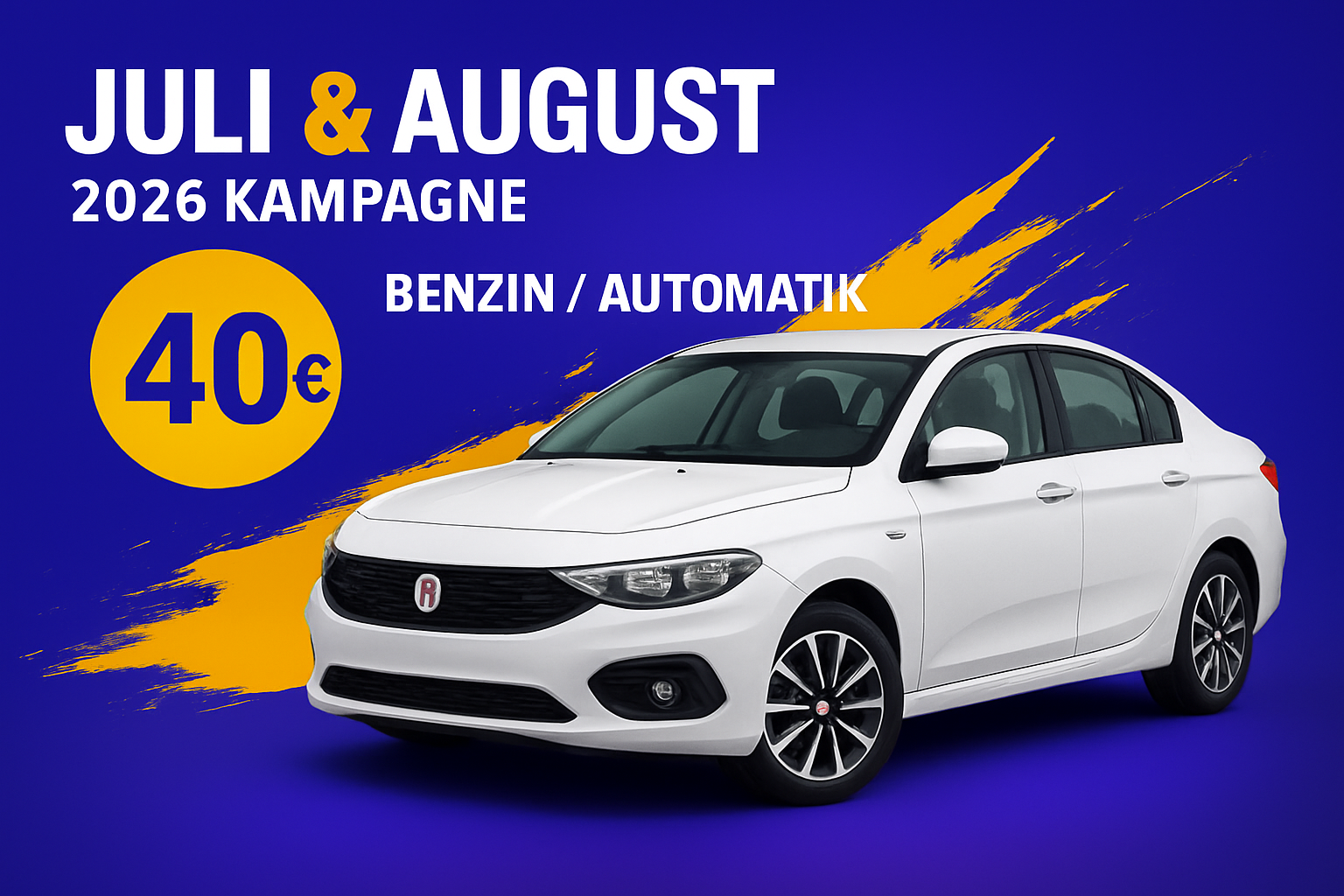 Exklusives Sommerangebot – Antalya (Juli & August 2026)  Automatik / Benzin Fahrzeuge – 40 € pro Tag